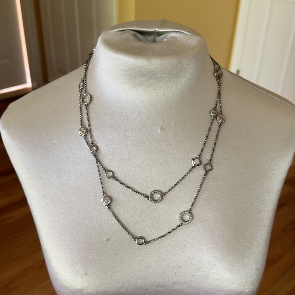 Lia Sophia long silver necklace
